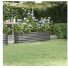 Image de Lit surélevé de jardin Acier enduit de poudre 152x40x36 cm gris