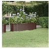 Image de Lit Surélevé de Jardin Pot à Fleurs Boîte à Plantes Lit Surélevé Patio Terrasse Extérieur Acier Galvanisé 152x40x36 cm 318870
