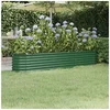 Image de Lit surélevé de jardin Acier enduit de poudre 224x40x36 cm Vert