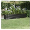 Image de Lit Surélevé de Jardin Pot à Fleurs Boîte à Plantes Lit Surélevé Patio Terrasse Extérieur Acier Galvanisé 224x40x36 cm 318876