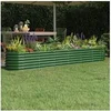 Image de Lit Surélevé de Jardin Pot à Fleurs Boîte à Plantes Lit Surélevé Patio Terrasse Extérieur Acier Galvanisé 260x40x36 cm 318878