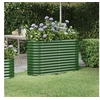 Image de Lit Surélevé de Jardin Pot à Fleurs Boîte à Plantes Lit Surélevé Patio Terrasse Extérieur Acier Galvanisé 114x40x68cm 318888
