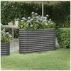 Image de Lit surélevé de jardin Acier enduit de poudre 114x40x68 cm gris