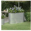 Image de Lit Surélevé de Jardin Pot à Fleurs Boîte à Plantes Lit Surélevé Patio Terrasse Extérieur Acier Enduit de Poudre 318892