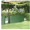 Image de Lit surélevé de jardin Acier enduit de poudre 152x40x68 cm Vert