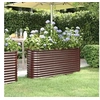 Image de Lit Surélevé de Jardin Pot à Fleurs Boîte à Plantes Lit Surélevé Patio Terrasse Extérieur Acier Galvanisé 152x40x68cm 318895