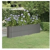 Image de Lit surélevé de jardin Acier enduit de poudre 260x40x68 cm gris