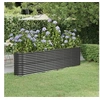 Image de Lit Surélevé de Jardin Pot à Fleurs Boîte à Plantes Lit Surélevé Patio Terrasse Extérieur Acier Galvanisé 260x40x68cm 318906