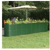 Image de Lit surélevé de jardin Acier enduit de poudre 332x40x68 cm Vert
