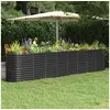 Image de Lit Surélevé de Jardin Pot à Fleurs Boîte à Plantes Lit Surélevé Patio Terrasse Extérieur Acier Galvanisé 332x40x68cm 318911