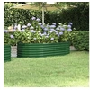 Image de Lit Surélevé de Jardin Pot à Fleurs Boîte à Plantes Lit Surélevé Patio Terrasse Extérieur Acier Galvanisé 152x80x36 318913