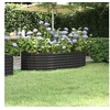 Image de Lit Surélevé de Jardin Pot à Fleurs Boîte à Plantes Lit Surélevé Patio Terrasse Extérieur Acier Galvanisé 152x80x36cm 318916