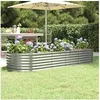 Image de Lit Surélevé de Jardin Pot à Fleurs Boîte à Plantes Lit Surélevé Patio Terrasse Extérieur Acier Galvanisé 224x80x36 318922