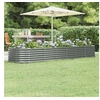 Image de Lit Surélevé de Jardin Pot à Fleurs Boîte à Plantes Lit Surélevé Patio Terrasse Extérieur Acier Galvanisé 296x80x36 318924