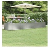 Image de Lit Surélevé de Jardin Pot à Fleurs Boîte à Plantes Lit Surélevé Patio Terrasse Extérieur Acier Galvanisé 296x80x36cm 318927