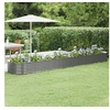 Image de Lit Surélevé de Jardin Pot à Fleurs Boîte à Plantes Lit Surélevé Patio Terrasse Extérieur Acier Galvanisé 440x80x36 318934