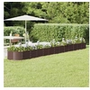 Image de Lit Surélevé de Jardin Pot à Fleurs Boîte à Plantes Lit Surélevé Patio Terrasse Extérieur Acier Galvanisé 512x80x36 318940