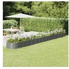 Image de Lit Surélevé de Jardin Pot à Fleurs Boîte à Plantes Lit Surélevé Patio Terrasse Extérieur Acier Galvanisé 620x80x36 318944