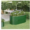 Image de Lit surélevé de jardin Acier enduit de poudre 152x80x68 cm Vert