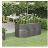 Image de Lit surélevé de jardin Acier enduit de poudre 152x80x68 cm gris