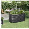 Image de Lit Surélevé de Jardin Pot à Fleurs Boîte à Plantes Lit Surélevé Patio Terrasse Extérieur Acier Galvanisé 152x80x68 318951