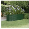 Image de Lit surélevé de jardin Acier enduit de poudre 224x80x68 cm Vert