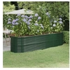 Image de Lit Surélevé de Jardin Pot à Fleurs Boîte à Plantes Lit Surélevé Patio Terrasse Extérieur Acier Galvanisé 296x80x68 318958