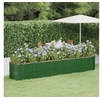 Image de Lit surélevé de jardin Acier enduit de poudre 368x80x68 cm Vert