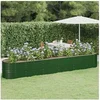 Image de Lit Surélevé de Jardin Pot à Fleurs Boîte à Plantes Lit Surélevé Patio Terrasse Extérieur Acier Galvanisé 440x80x68 318968