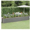 Image de Lit Surélevé de Jardin Pot à Fleurs Boîte à Plantes Lit Surélevé Patio Terrasse Extérieur Acier Galvanisé 440x80x68 318969