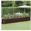 Image de Lit Surélevé de Jardin Pot à Fleurs Boîte à Plantes Lit Surélevé Patio Terrasse Extérieur Acier Galvanisé 440x80x68 318970