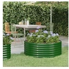 Image de Lit Surélevé de Jardin Pot à Fleurs Boîte à Plantes Lit Surélevé Patio Terrasse Extérieur Acier Galvanisé 100x100x36 318983