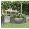 Image de Lit Surélevé de Jardin Pot à Fleurs Boîte à Plantes Lit Surélevé Patio Terrasse Extérieur Acier Galvanisé 100x100x36 318984