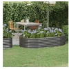 Image de Lit Surélevé de Jardin Pot à Fleurs Boîte à Plantes Lit Surélevé Patio Terrasse Extérieur Acier Galvanisé 175x100x36 318989