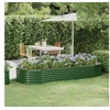 Image de Lit Surélevé de Jardin Pot à Fleurs Boîte à Plantes Lit Surélevé Patio Terrasse Extérieur Acier Galvanisé 249x100x36 318993