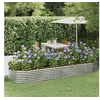 Image de Plantenbak 322x100x36 cm gepoedercoat staal zilverkleurig319002