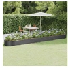 Image de Lit Surélevé de Jardin Pot à Fleurs Boîte à Plantes Lit Surélevé Patio Terrasse Extérieur Acier Galvanisé 544x100x36 319016