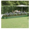 Image de Lit surélevé de jardin Acier enduit de poudre 523x140x36cm Vert