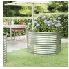 Image de Plantenbak 100x100x68 cm gepoedercoat staal zilverkleurig319057