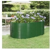 Image de Lit Surélevé de Jardin Pot à Fleurs Boîte à Plantes Lit Surélevé Patio Terrasse Extérieur Acier Galvanisé 175x100x68 319058