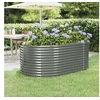 Image de Lit Surélevé de Jardin Pot à Fleurs Boîte à Plantes Lit Surélevé Patio Terrasse Extérieur Acier Galvanisé 175x100x68 319059