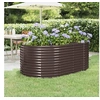 Image de Plantenbak 175x100x68 cm gepoedercoat staal bruin319060