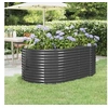 Image de Lit Surélevé de Jardin Pot à Fleurs Boîte à Plantes Lit Surélevé Patio Terrasse Extérieur Acier Galvanisé 175x100x68 319061
