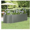 Image de Lit Surélevé de Jardin Pot à Fleurs Boîte à Plantes Lit Surélevé Patio Terrasse Extérieur Acier Galvanisé 249x100x68 319064