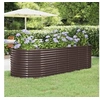 Image de Lit Surélevé de Jardin Pot à Fleurs Boîte à Plantes Lit Surélevé Patio Terrasse Extérieur Acier Galvanisé 249x100x68 319065