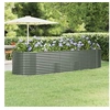 Image de Lit surélevé de jardin Acier enduit de poudre 322x100x68cm gris319069