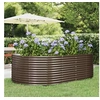 Image de Plantenbak 212x140x68 cm gepoedercoat staal bruin319095