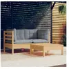 Image de Bois de Pin Salon de Jardin 3 pcs avec Coussins Mobilier de Patio Meubles d'Extérieur Mobilier de Jardin Meubles de 3096015
