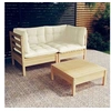 Image de Salon de jardin modulable bois beige 3 pieces x 63.5 x 62.5 3 personnes