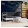 Image de Bois de Pin Salon de Jardin 3 pcs avec Coussins Mobilier de Patio Meubles d'Extérieur Mobilier de Jardin Meubles de 3096017